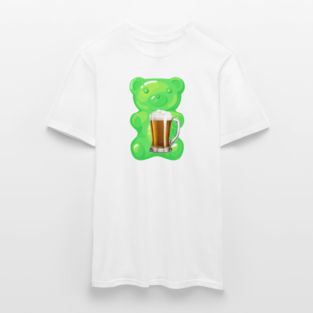 SSW2507Gummibär grün mit Bier - Weiß