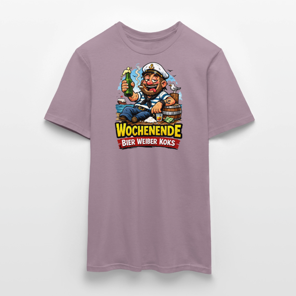 SSW2716Wochenende Bier Weiber Koks - Lilagrau 