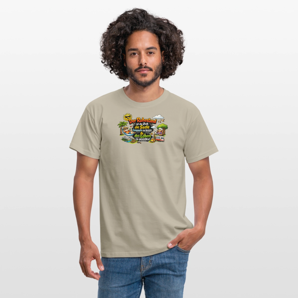SSW2843Der Ruhestand ist die Zeit die Seele - Sandbeige