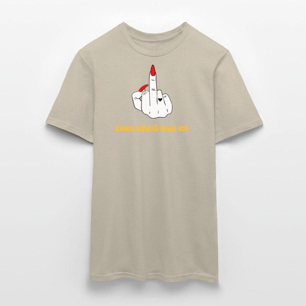 SSW2643Einen scheiß muss ich Mittelfinger Rot - Sandbeige