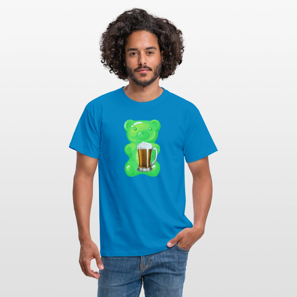 SSW2507Gummibär grün mit Bier - Royalblau