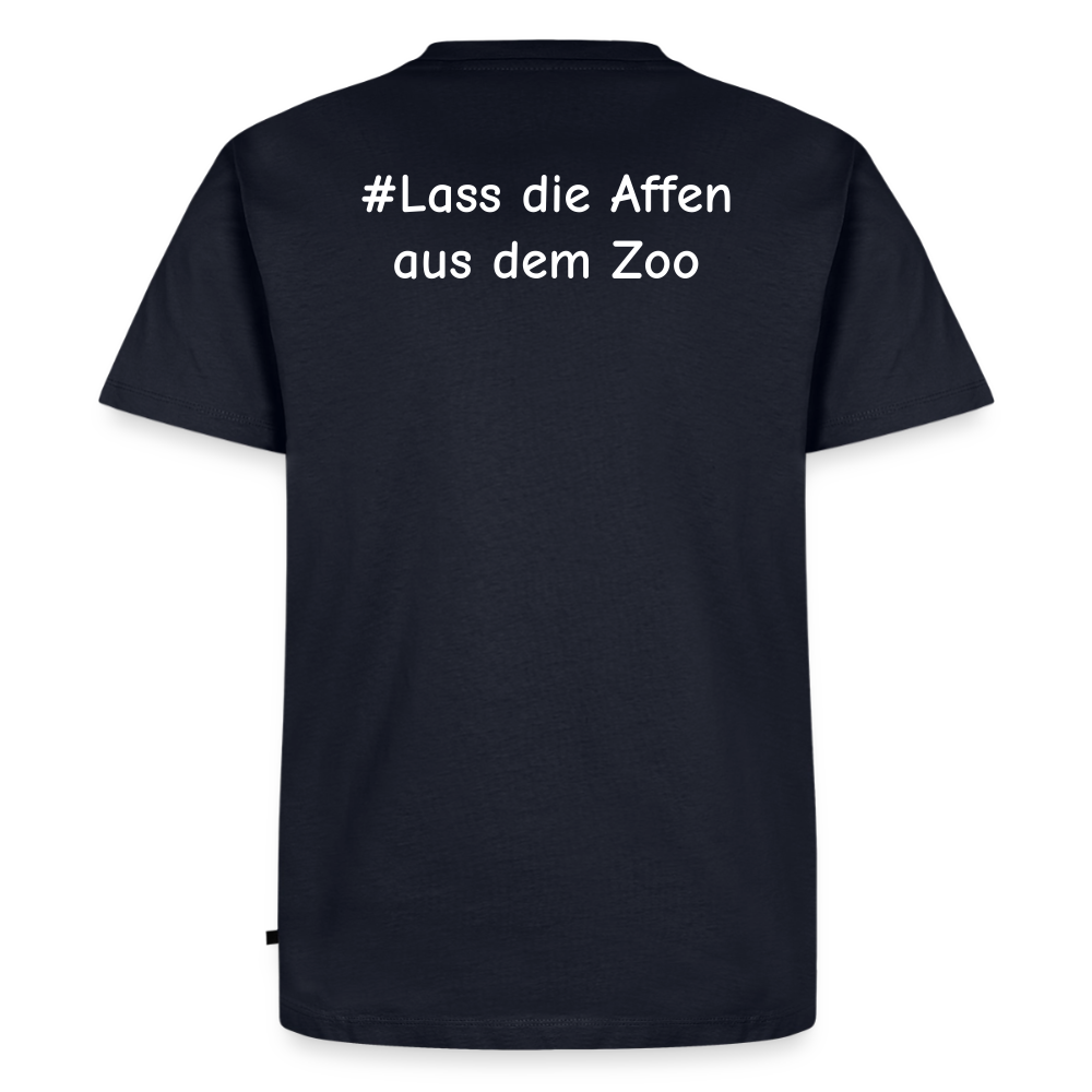 Tshirt Kunde Schule Bunte Maske gerade Schrift - Navy