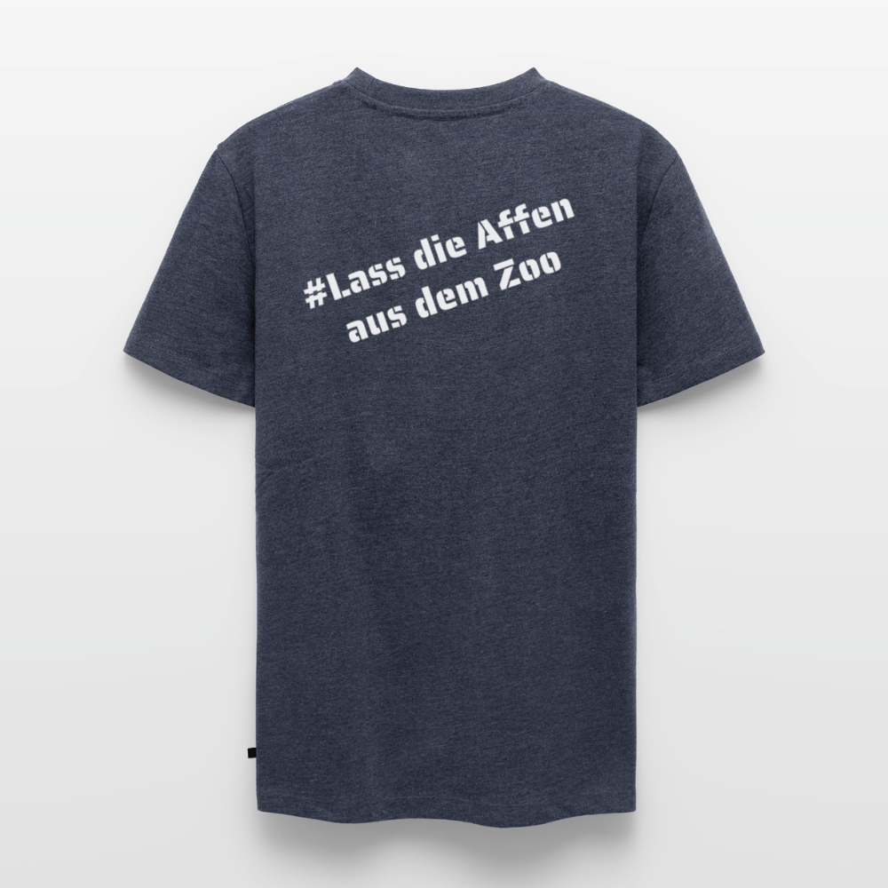 Tshirt Kunde Schule Bunte Maske schiefe Schrift - Jeansblau 