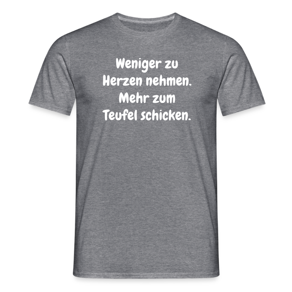 SSW2459Weniger zu Herzen nehmen. Mehr zum Teufel schicken. - Graphit meliert