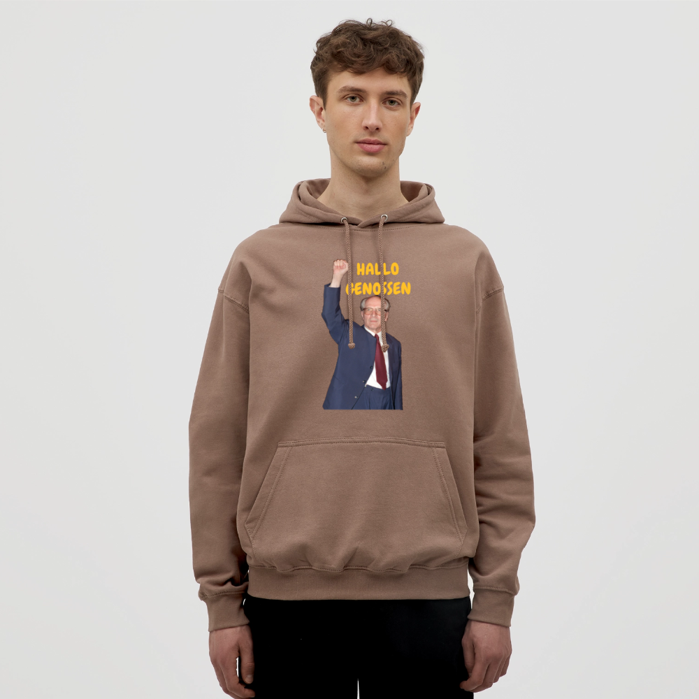 OSSI18Hoodie HALLO GENOSSEN - Mokka