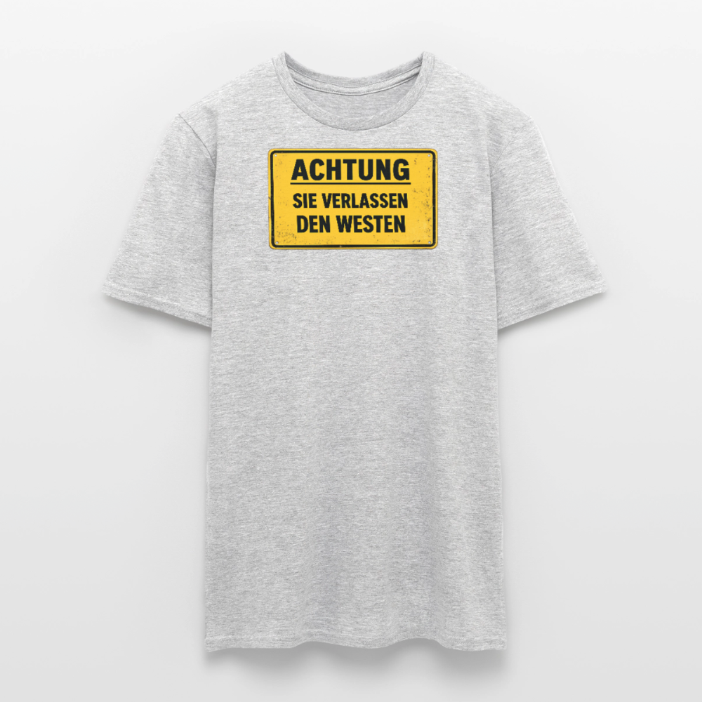 SSW2709Achtung sie verlassen den Westen - Grau meliert