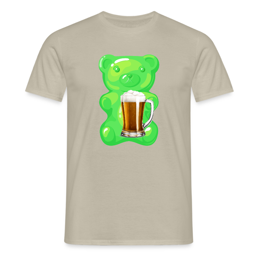 SSW2507Gummibär grün mit Bier - Sandbeige