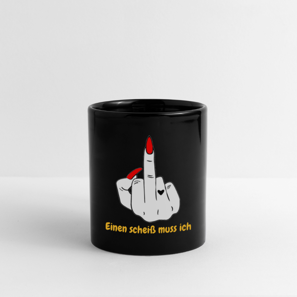 SSW2641Einen scheiß muss ich Mittelfinger Rot - Schwarz