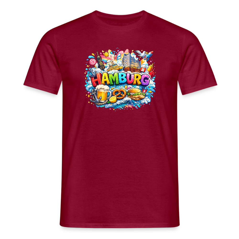 SSW2678Hamburg verrückt bunt - Ziegelrot