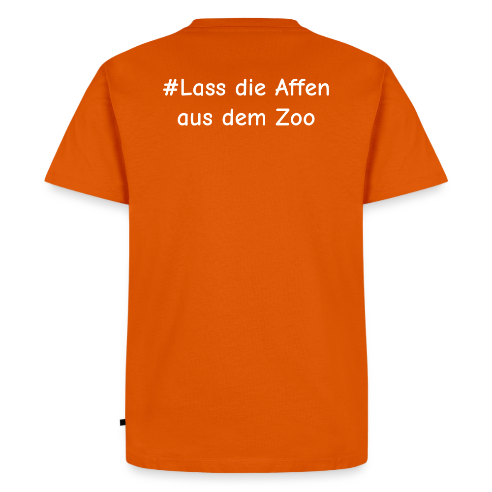 Tshirt Kunde Schule Bunte Maske gerade Schrift - Orange 