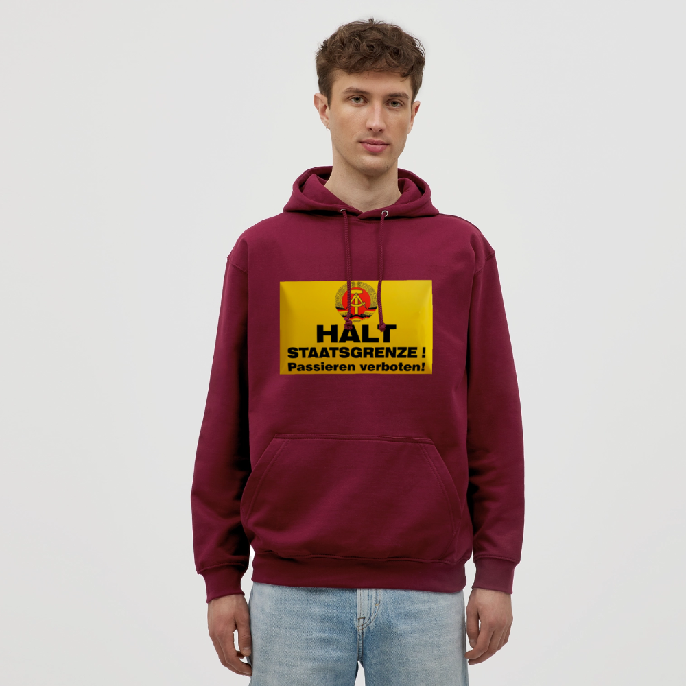 OSSI19 Hoodie HALT STAATSGRENZE - Bordeaux