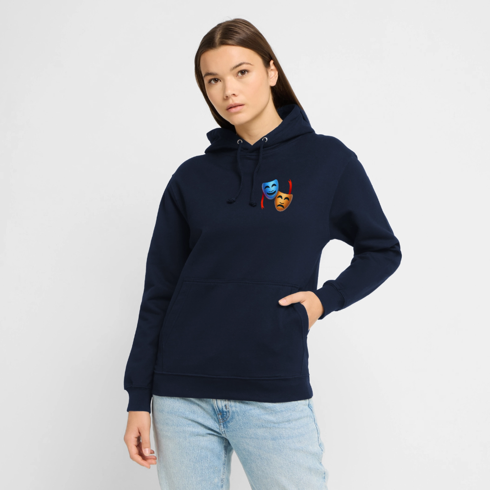 Hoodie Kunde Schule Bunte Maske schiefe Schrift - Navy