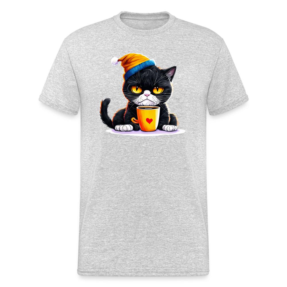 SSW2278Schwarze Katze sauer - Grau meliert