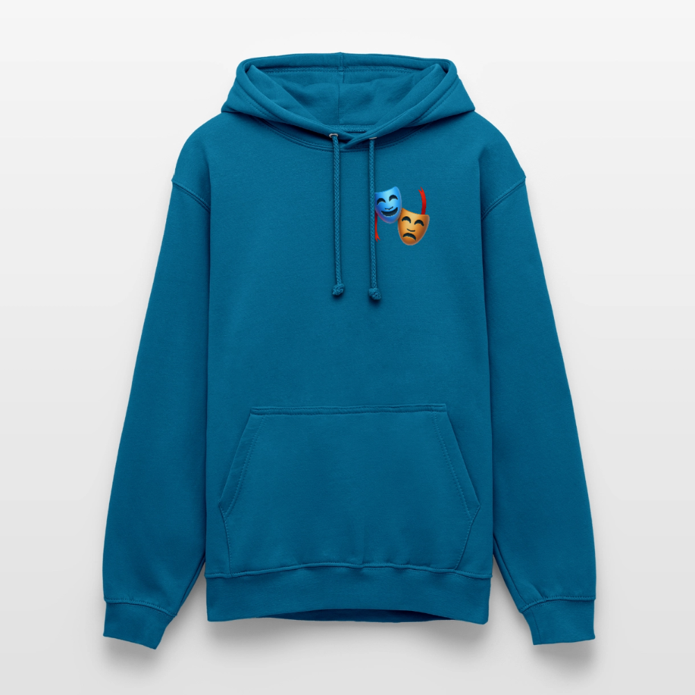Hoodie Kunde Schule Bunte Maske schiefe Schrift - Tiefseeblau 