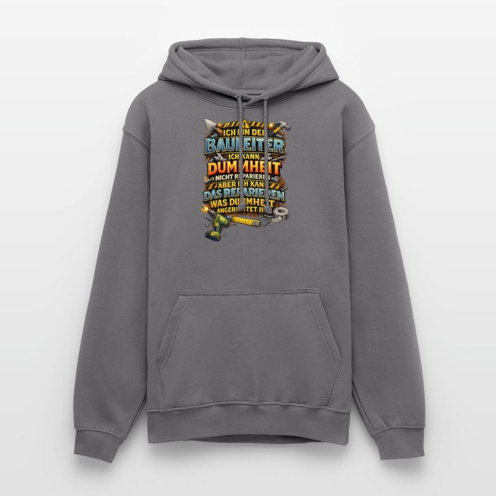 SSW2790 ICH BIN DER BAULEITER ICH KANN DUMMHEIT NICHT REPARIEREN ABER ICH KANN DAS REPARIEREN WAS DUMMHEIT ANGERICHTET HAT - Mittelgrau
