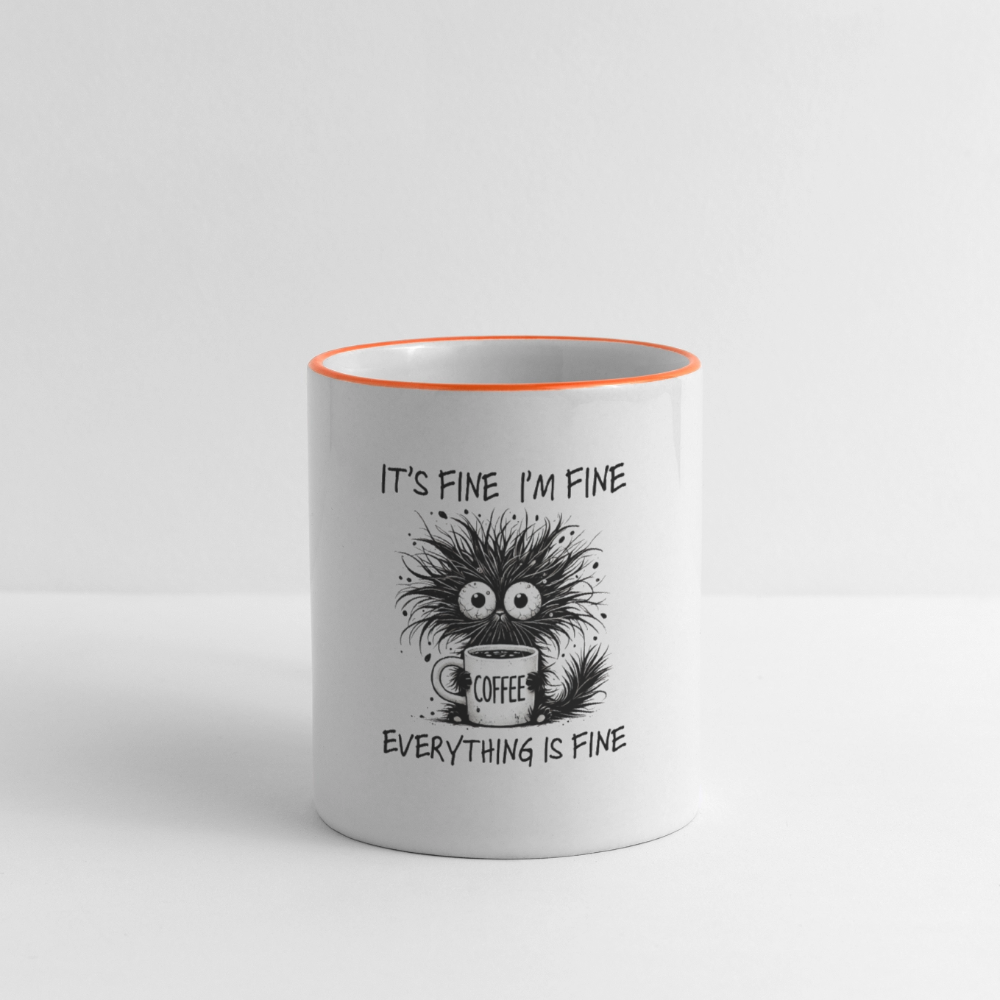 SSW2564COFFEE IT'S FINE - Weiß/Orange