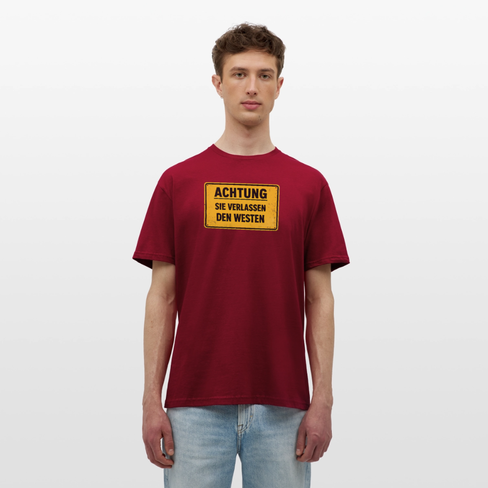 SSW2709Achtung sie verlassen den Westen - Ziegelrot