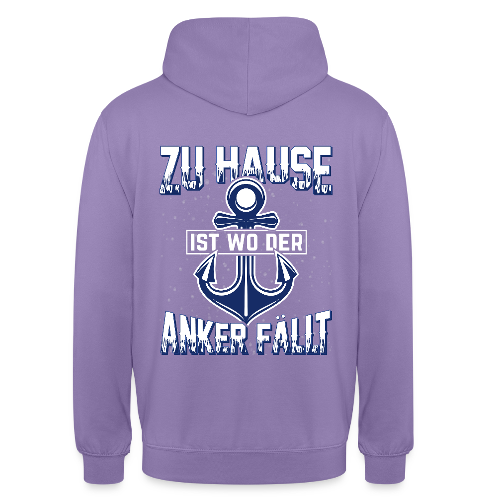 SSW2604 Zu Hause ist wo der Anker fällt Unisex Hoodie - Lavendel