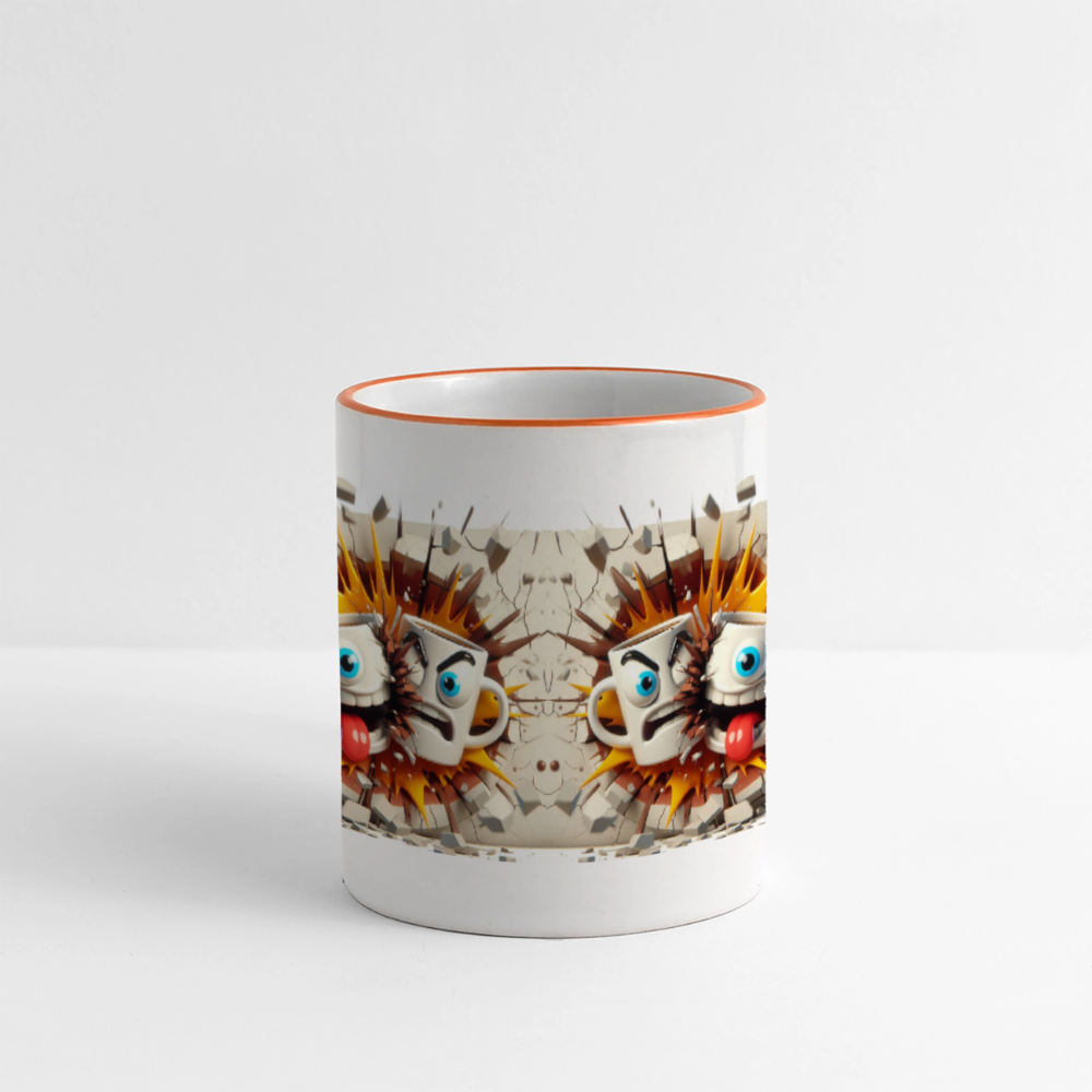 SSW2631Kaffeetassen Verrückt 2 - Weiß/Orange