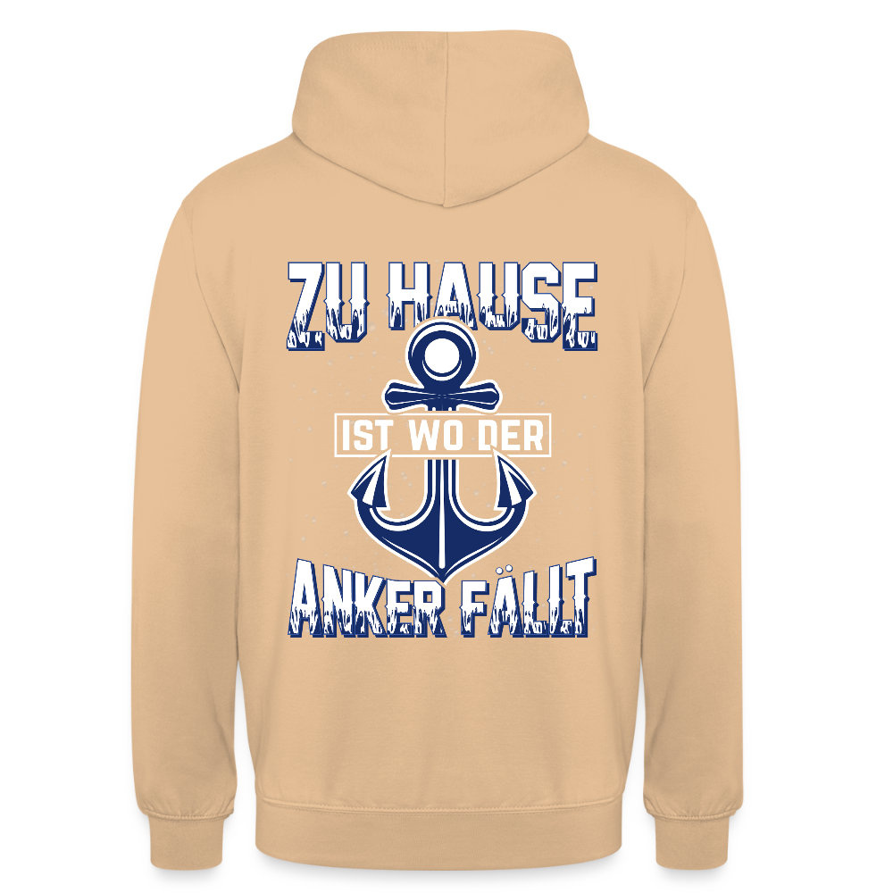 SSW2604 Zu Hause ist wo der Anker fällt Unisex Hoodie - Pfirsich
