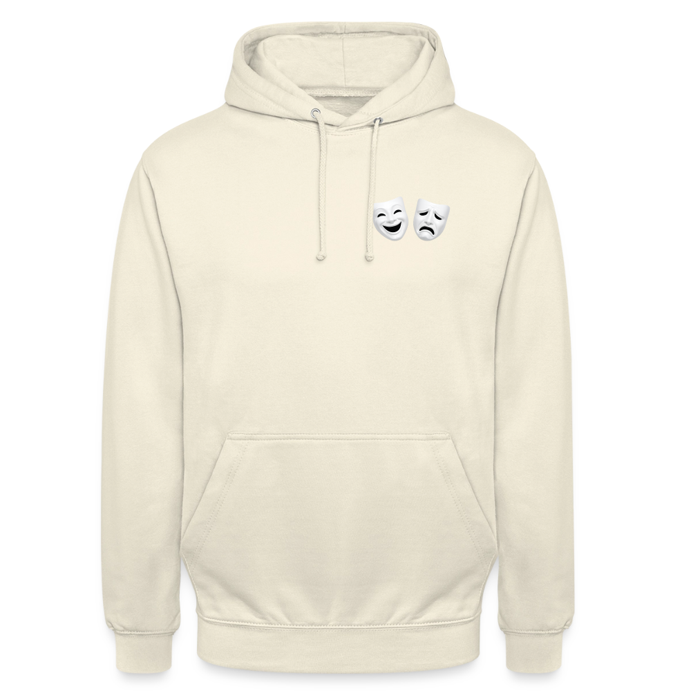 Hoodie Kunde Schule weiße Maske schiefe Schrift - Vanille-Milchshake