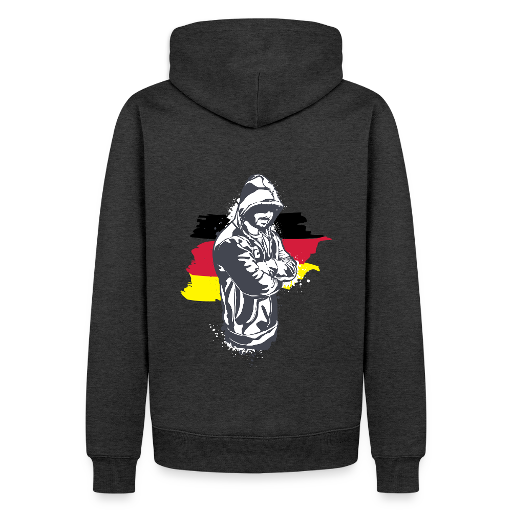 SSW1157Hoodie Kriminell Hände verschränkt - Anthrazit meliert