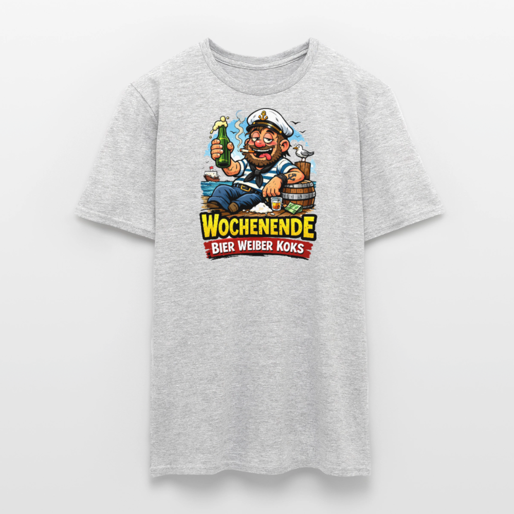 SSW2716Wochenende Bier Weiber Koks - Grau meliert
