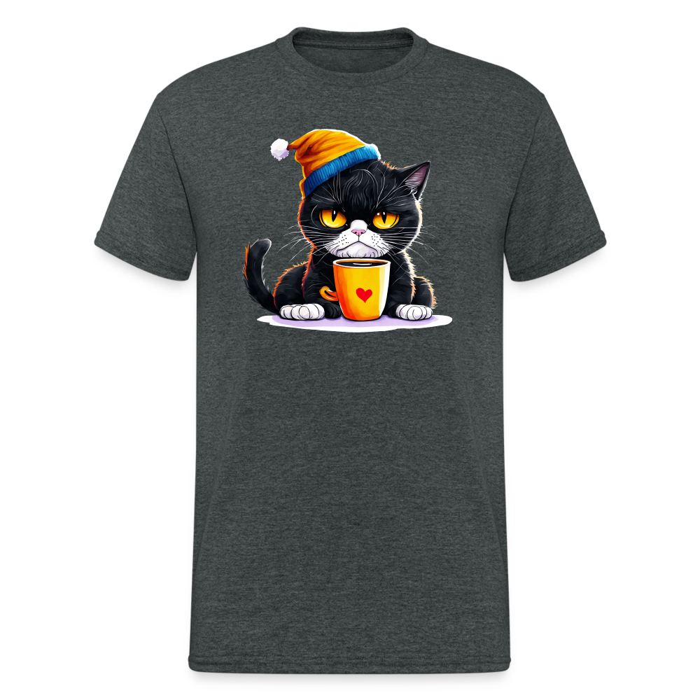 SSW2278Schwarze Katze sauer - Dunkelgrau meliert