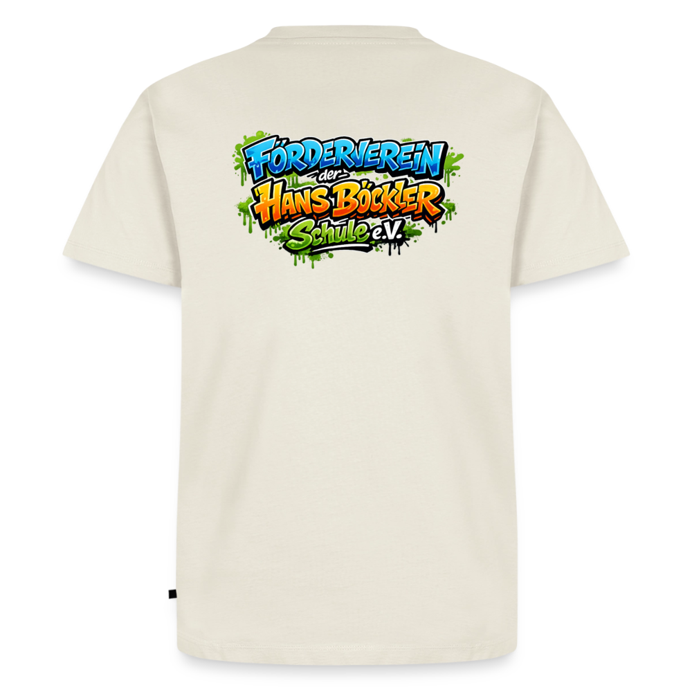 Tshirt Rückendruck Graffitischrift Förderverein Schule - Naturweiß