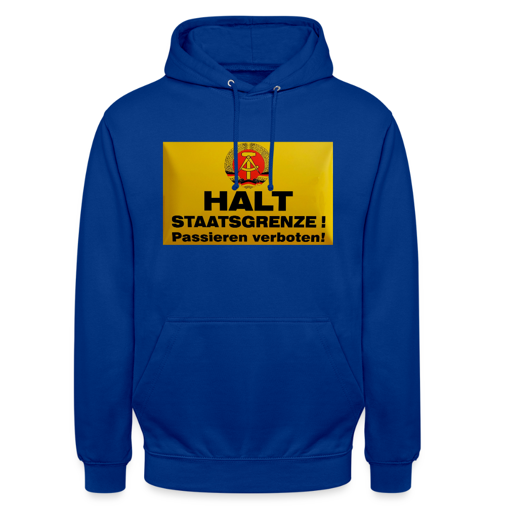 OSSI19 Hoodie HALT STAATSGRENZE - Royalblau