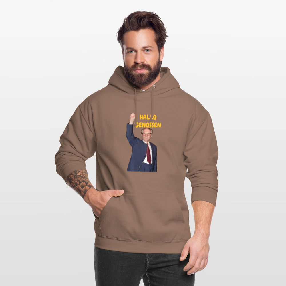 OSSI18Hoodie HALLO GENOSSEN - Mokka