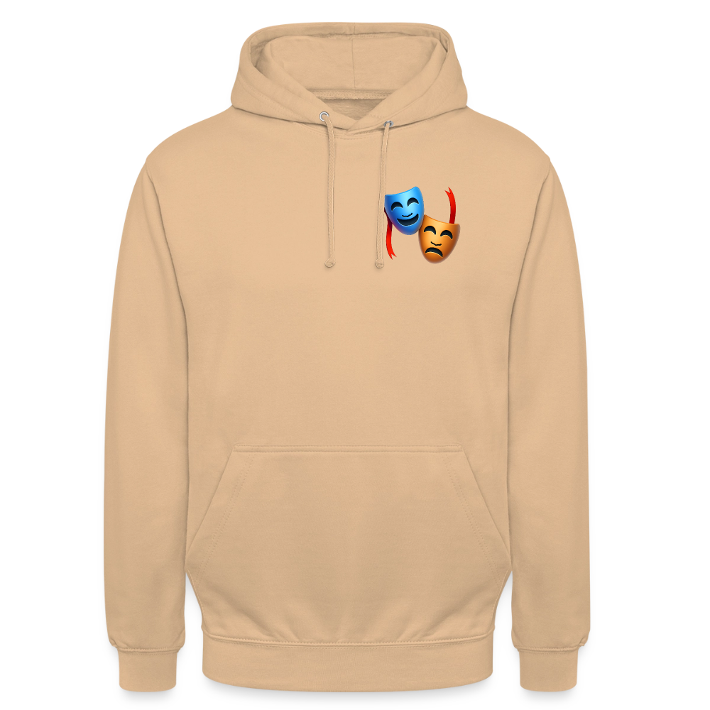 Hoodie Kunde Schule Bunte Maske gerade Schrift - Pfirsich