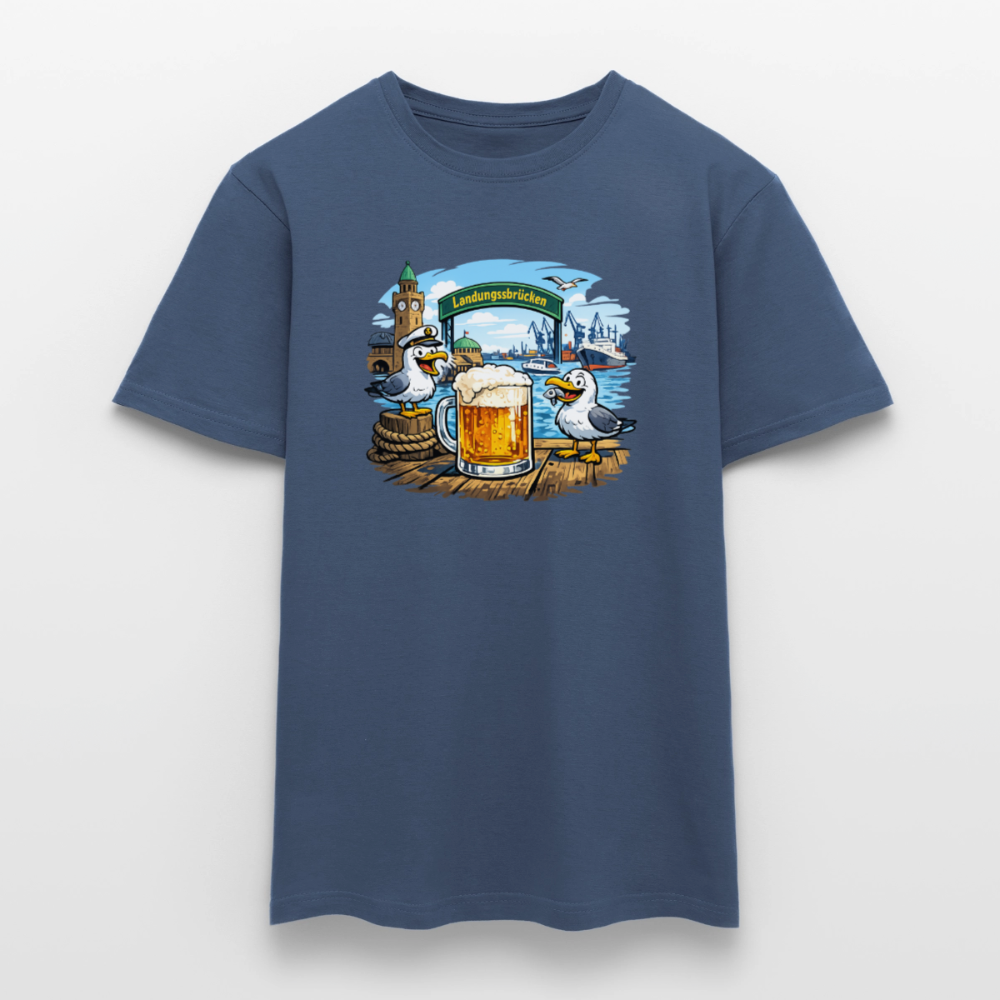 SSW2869Möwen Bier Landungsbrücken - Dunkles Denimblau