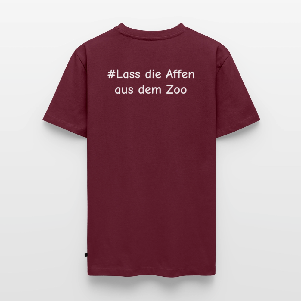 Tshirt Kunde Schule Bunte Maske gerade Schrift - Burgunderrot