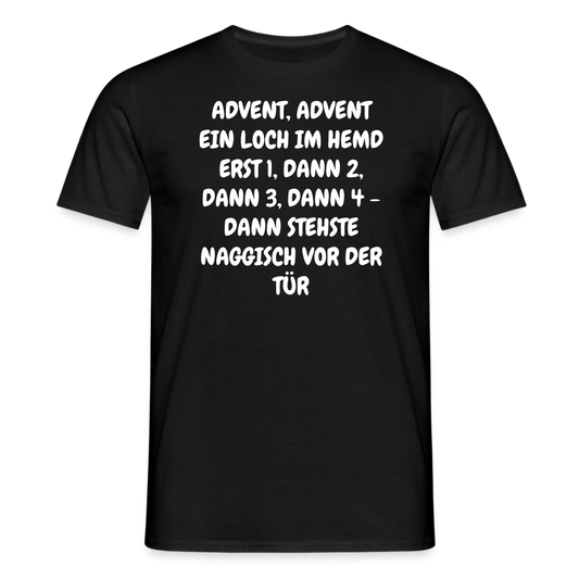 SSW2674ADVENT, ADVENT EIN LOCH IM HEMD ERST 1, DANN 2, DANN 3, DANN 4 - DANN STEHSTE NAGGISCH VOR DER TÜR - Schwarz