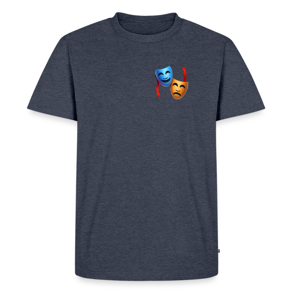 Tshirt Kunde Schule Bunte Maske gerade Schrift - Jeansblau 