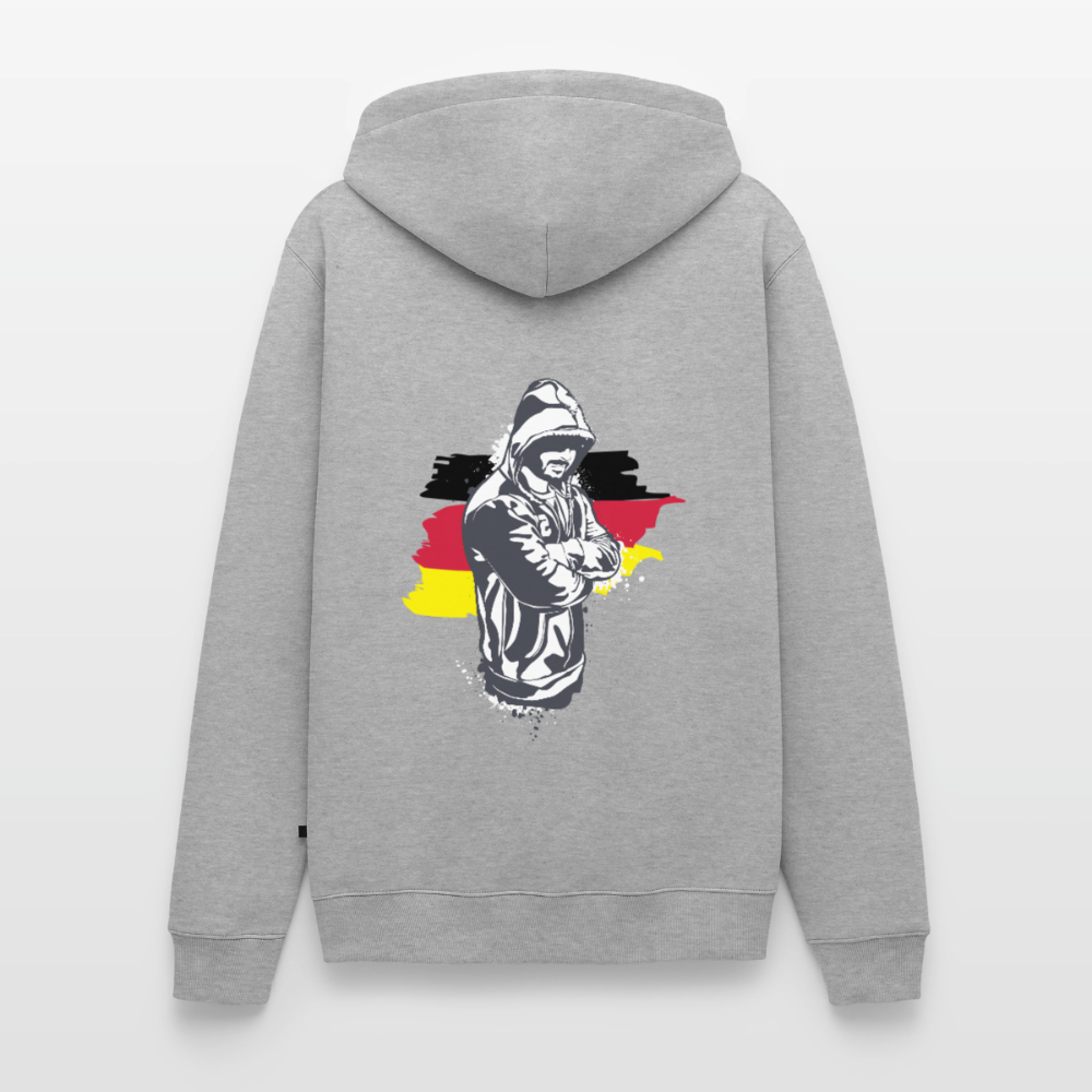 SSW1157Hoodie Kriminell Hände verschränkt - Grau meliert