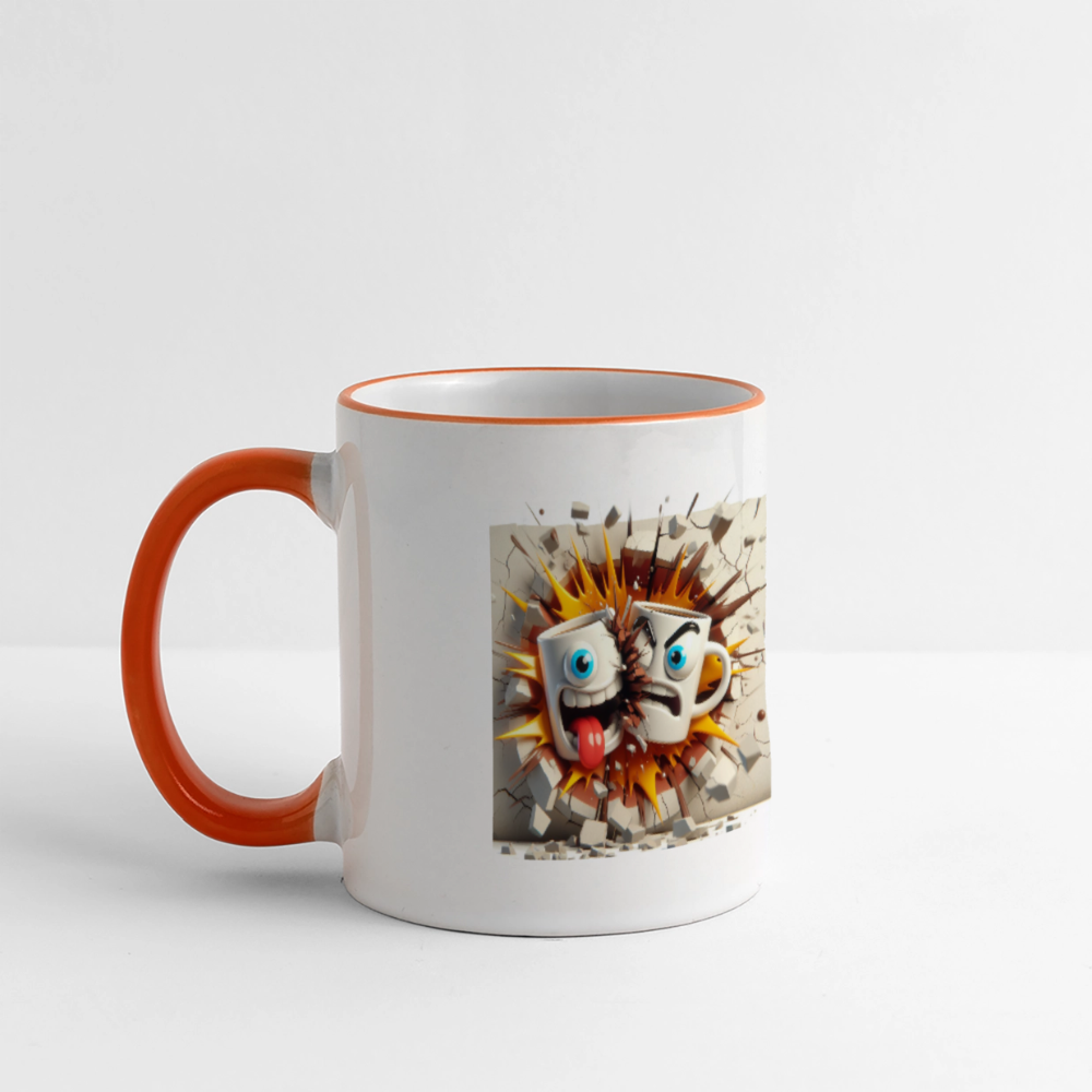SSW2631Kaffeetassen Verrückt 2 - Weiß/Orange