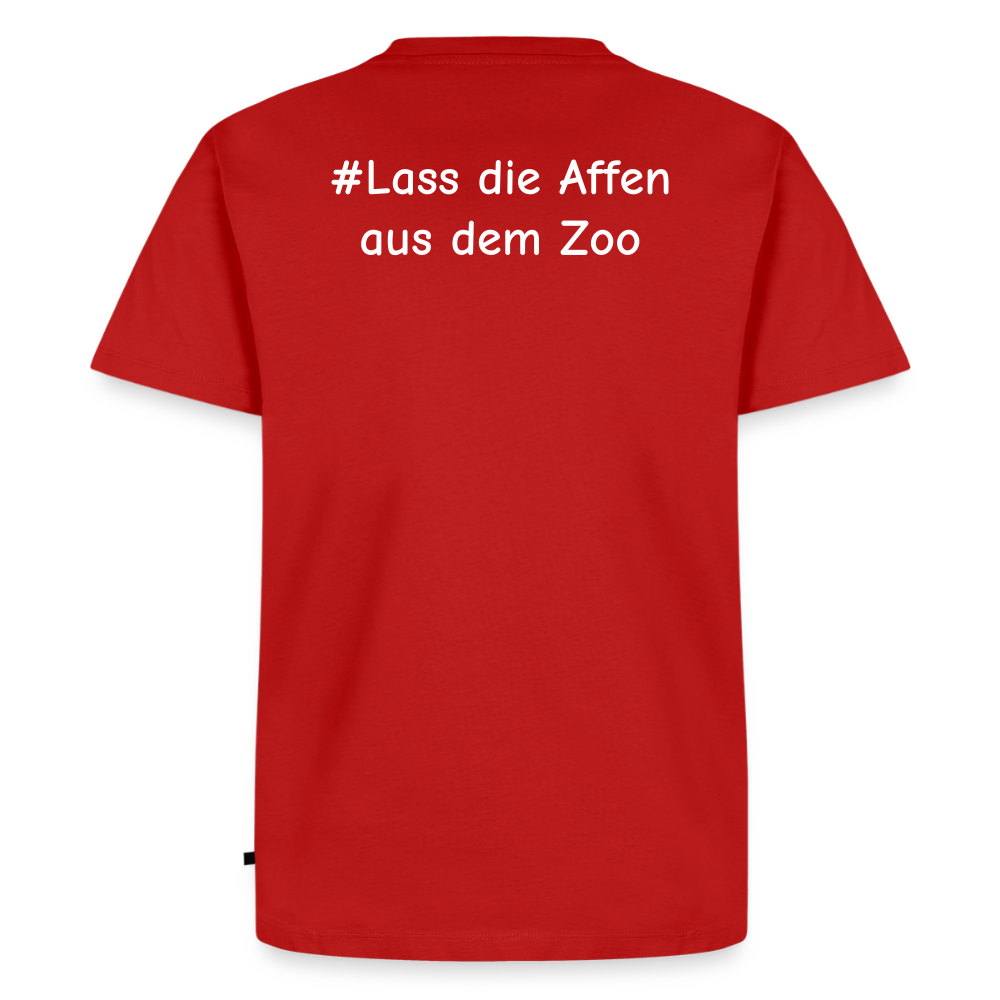 Tshirt Kunde Schule Bunte Maske gerade Schrift - Rot
