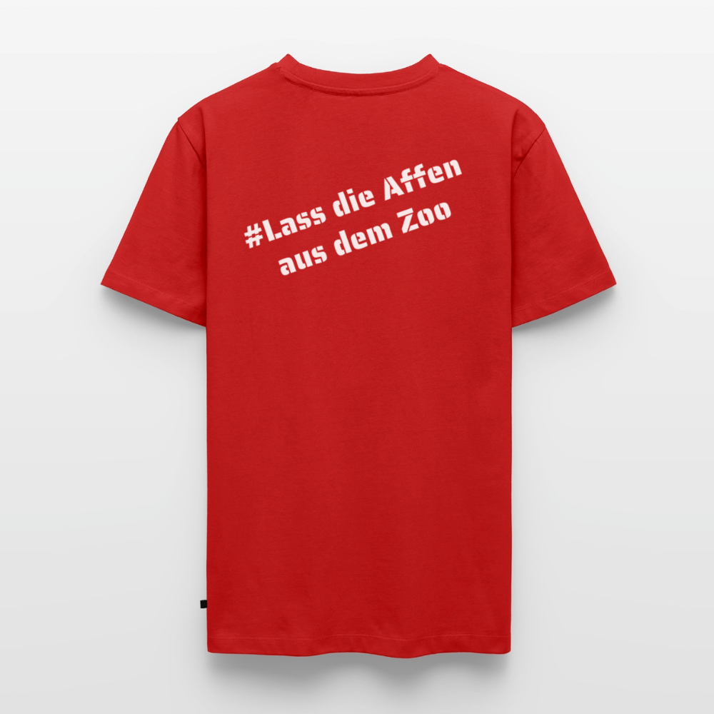 Tshirt Kunde Schule Bunte Maske schiefe Schrift - Rot