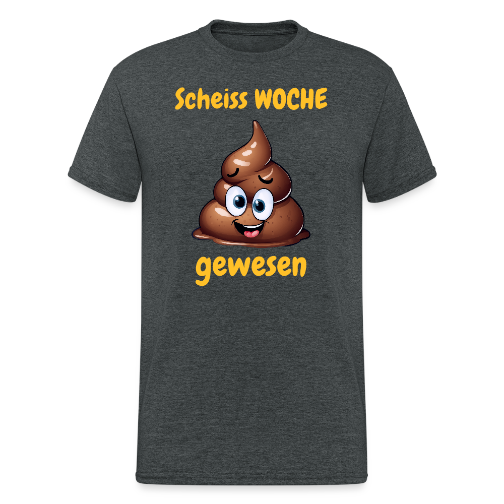 SSW2449Scheiss WOCHE gewesen - Dunkelgrau meliert