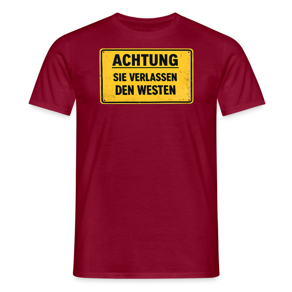 SSW2709Achtung sie verlassen den Westen - Ziegelrot