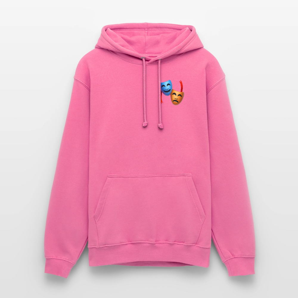 Hoodie Kunde Schule Bunte Maske gerade Schrift - Pink