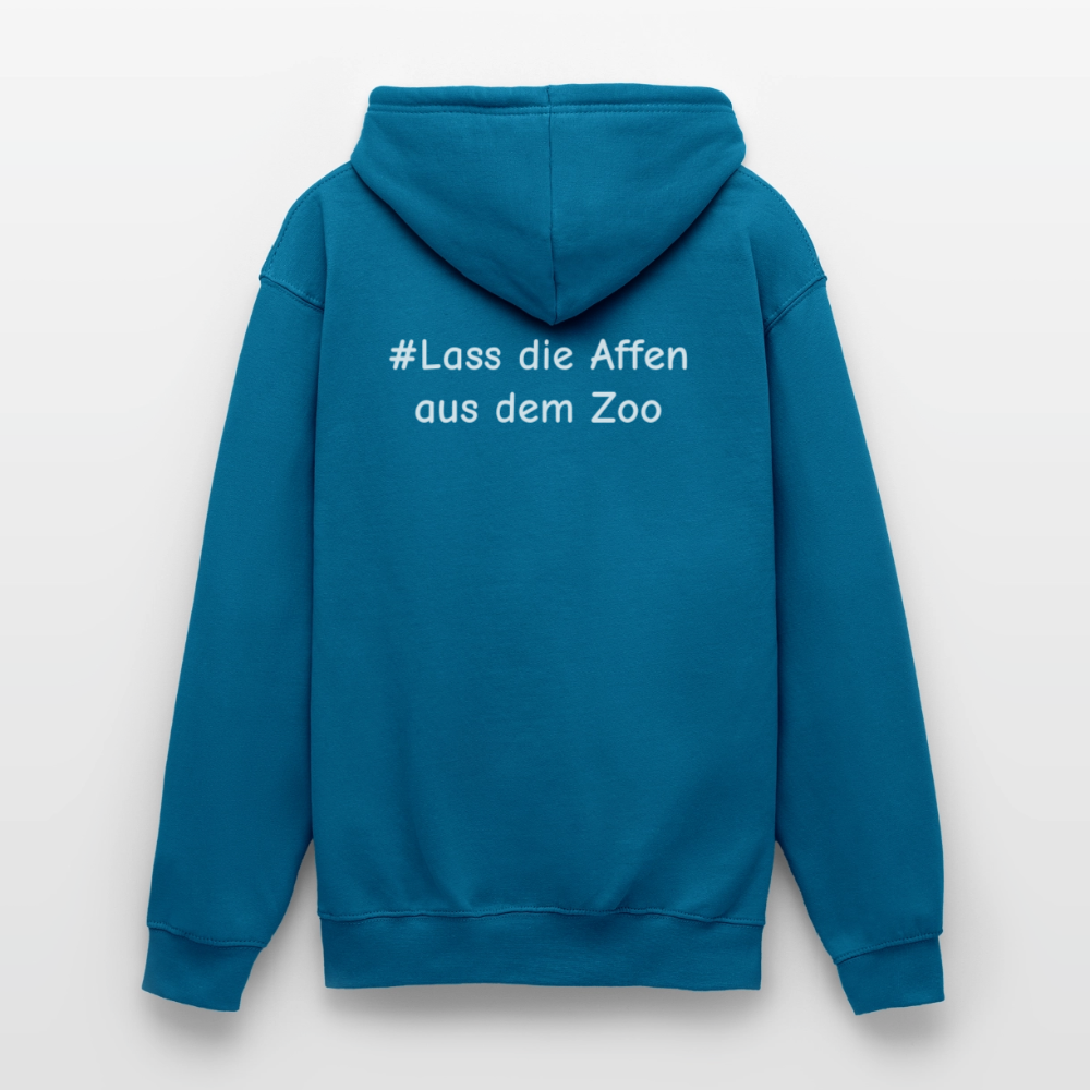 Hoodie Kunde Schule Bunte Maske gerade Schrift - Tiefseeblau 