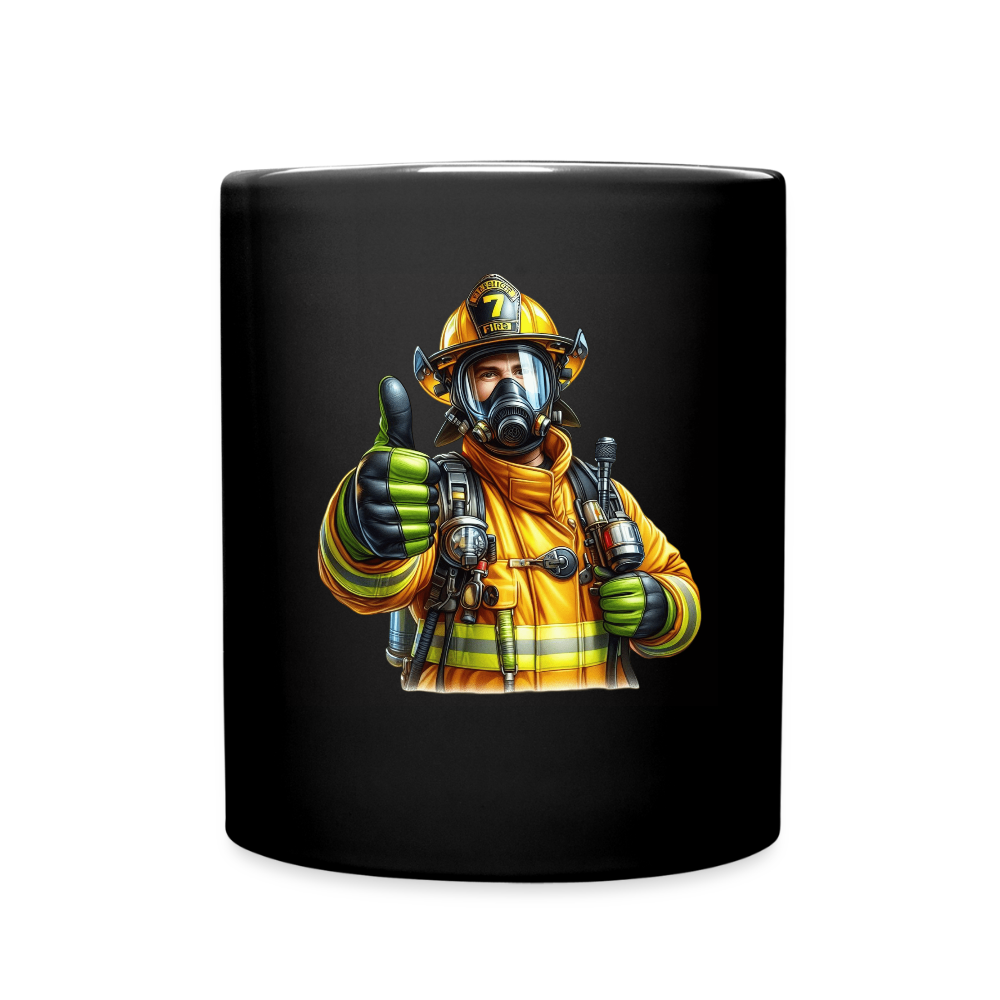 SSW2623Feuerwehrmann Daumen hoch - Schwarz