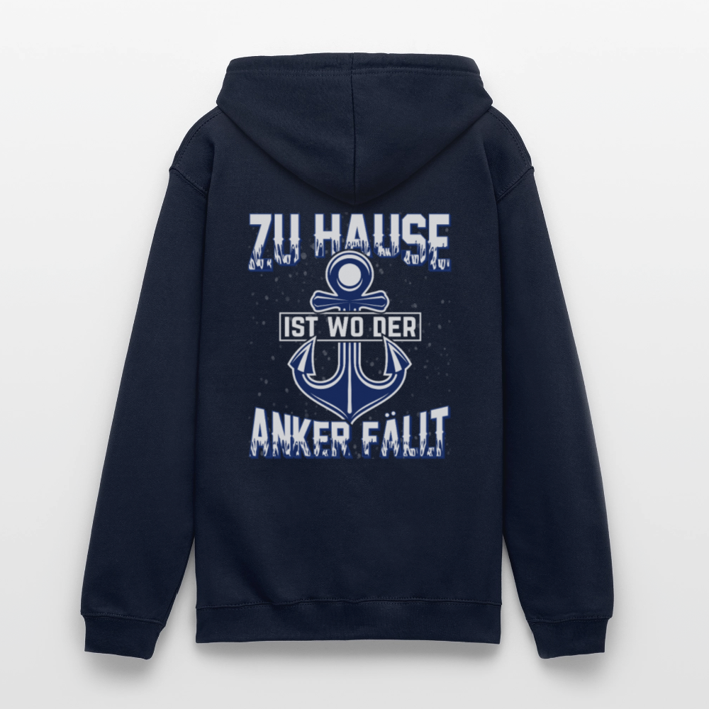 SSW2604 Zu Hause ist wo der Anker fällt Unisex Hoodie - Navy