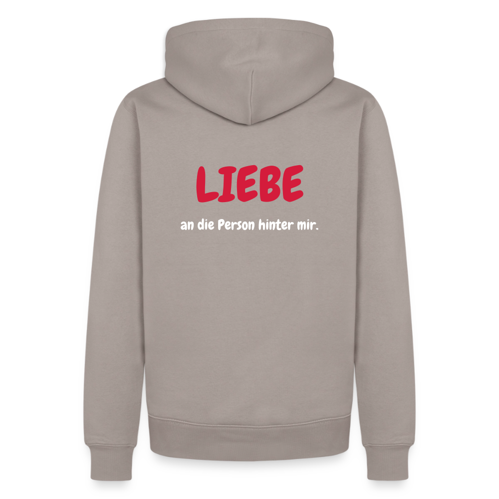 SSW1423 Hoodie LIEBE an die Person hinter mir - Taupe