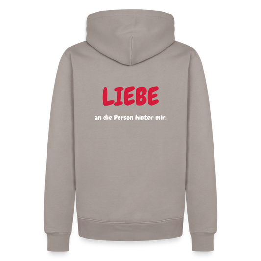 SSW1423 Hoodie LIEBE an die Person hinter mir - Taupe