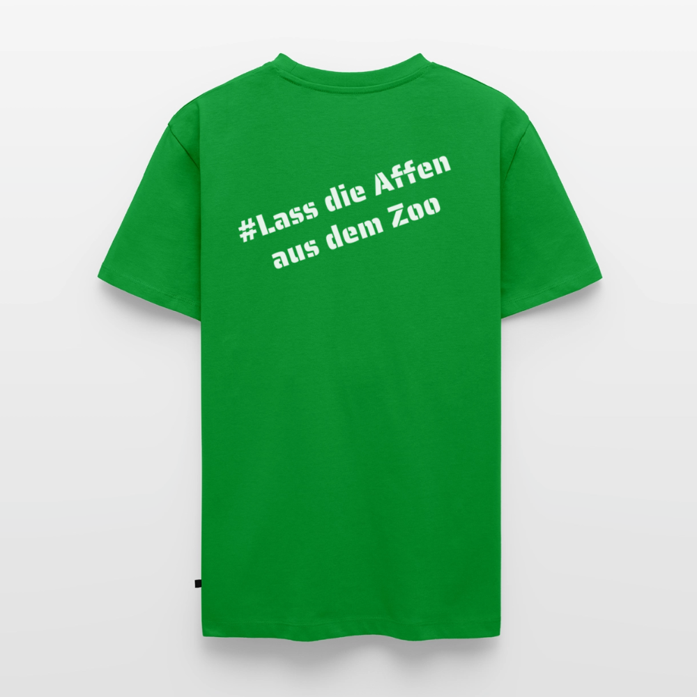 Tshirt Kunde Schule weiße Maske schiefe Schrift - Grün