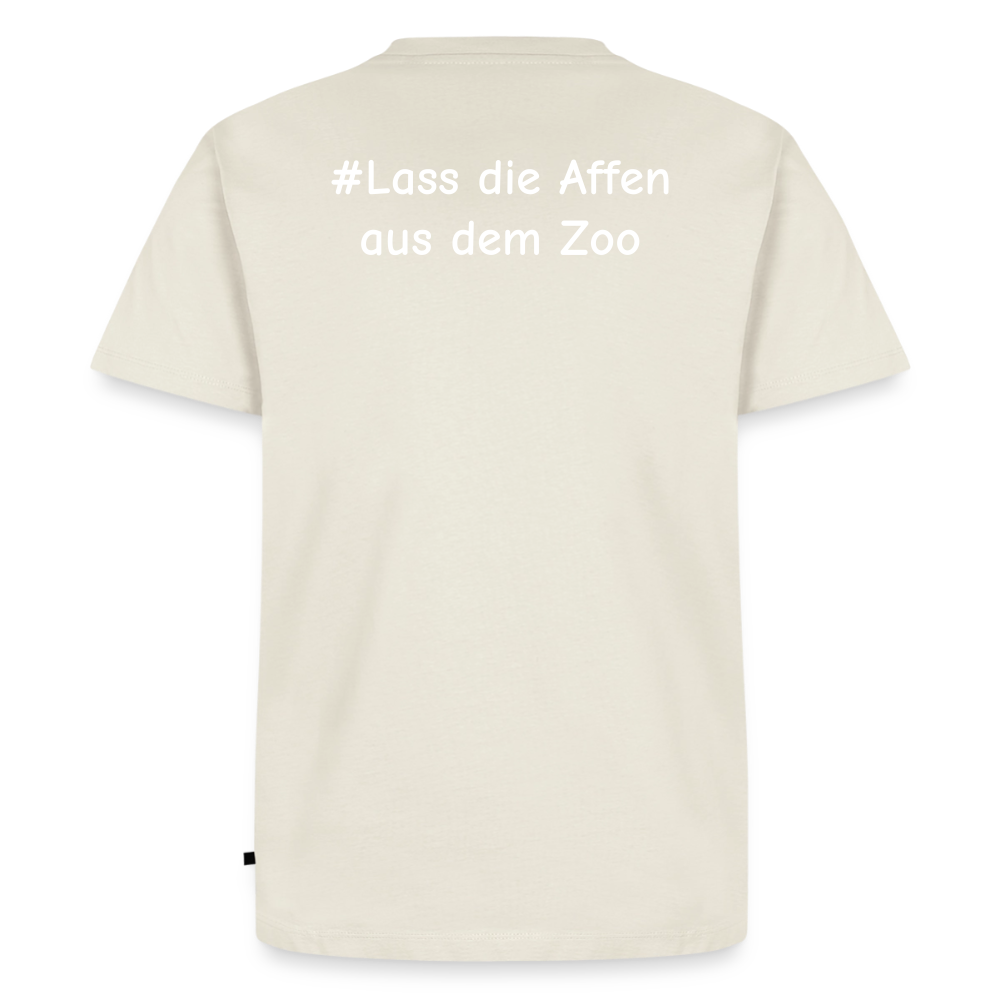 Tshirt Kunde Schule Bunte Maske gerade Schrift - Naturweiß